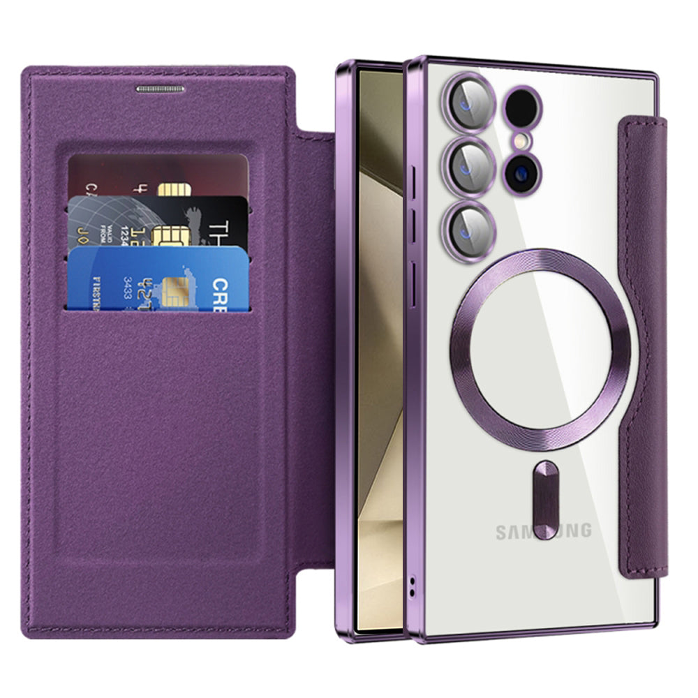 Husa de protectie Techsuit SmartMag Book compatibil cu Samsung Galaxy S24 Ultra, Mov
