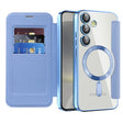 Husa de protectie Techsuit SmartMag Book compatibil cu Samsung Galaxy S24, Albastru Deschis