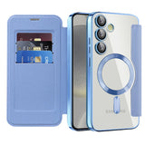Husa de protectie Techsuit SmartMag Book compatibil cu Samsung Galaxy S24, Albastru Deschis