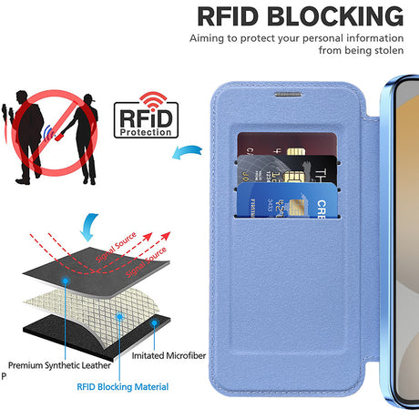 Husa de protectie Techsuit SmartMag Book compatibil cu Samsung Galaxy S24, Albastru Deschis