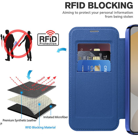 Husa de protectie Techsuit SmartMag Book compatibil cu Samsung Galaxy S24, Albastru