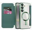 Husa de protectie Techsuit SmartMag Book compatibil cu Samsung Galaxy S24, Verde