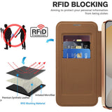 Husa de protectie Techsuit SmartMag Book compatibil cu Samsung Galaxy S24, Maro