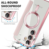 Husa de protectie Techsuit SmartMag Book compatibil cu Samsung Galaxy S24, Roz