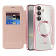 Husa de protectie Techsuit SmartMag Book compatibil cu Samsung Galaxy S24, Roz