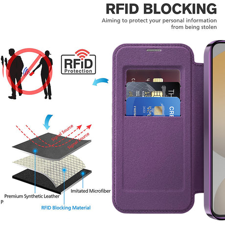Husa de protectie Techsuit SmartMag Book compatibil cu Samsung Galaxy S24 Plus, Mov