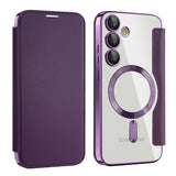 Husa de protectie Techsuit SmartMag Book compatibil cu Samsung Galaxy S24 Plus, Mov