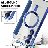 Husa de protectie Techsuit SmartMag Book compatibil cu Samsung Galaxy S24 Plus, Albastru