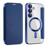 Husa de protectie Techsuit SmartMag Book compatibil cu Samsung Galaxy S24 Plus, Albastru