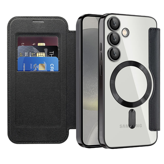 Husa de protectie Techsuit SmartMag Book compatibil cu Samsung Galaxy S24 Plus, Negru