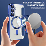 Husa de protectie Techsuit SmartMag Book compatibil cu Samsung Galaxy S25, Albastru