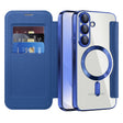 Husa de protectie Techsuit SmartMag Book compatibil cu Samsung Galaxy S25, Albastru