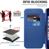 Husa de protectie Techsuit SmartMag Book compatibil cu Samsung Galaxy S25, Albastru