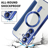 Husa de protectie Techsuit SmartMag Book compatibil cu Samsung Galaxy S25, Albastru
