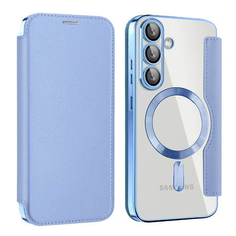 Husa de protectie Techsuit SmartMag Book compatibil cu Samsung Galaxy S25, Albastru Deschis