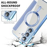 Husa de protectie Techsuit SmartMag Book compatibil cu Samsung Galaxy S25, Albastru Deschis
