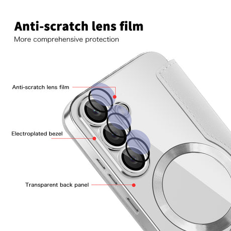 Husa de protectie Techsuit SmartMag Book compatibil cu Samsung Galaxy S25, Gri