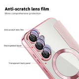Husa de protectie Techsuit SmartMag Book compatibil cu Samsung Galaxy S25 Plus, Roz