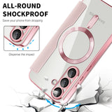 Husa de protectie Techsuit SmartMag Book compatibil cu Samsung Galaxy S25 Plus, Roz