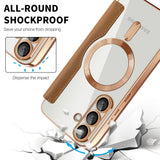Husa de protectie Techsuit SmartMag Book compatibil cu Samsung Galaxy S25 Plus, Maro