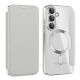 Husa de protectie Techsuit SmartMag Book compatibil cu Samsung Galaxy S25 Plus, Gri