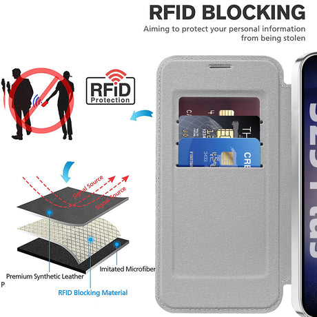 Husa de protectie Techsuit SmartMag Book compatibil cu Samsung Galaxy S25 Plus, Gri
