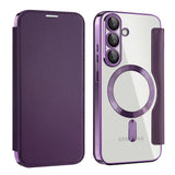 Husa de protectie Techsuit SmartMag Book compatibil cu Samsung Galaxy S25 Plus, Mov
