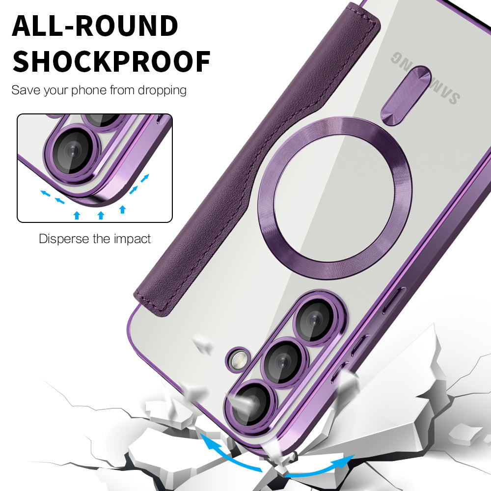 Husa de protectie Techsuit SmartMag Book compatibil cu Samsung Galaxy S25 Plus, Mov