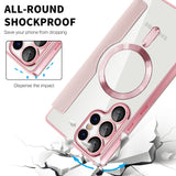 TechSuit Husa de protectie Techsuit SmartMag Book compatibil cu Samsung Galaxy S25 Ultra, Roz – imagine 4