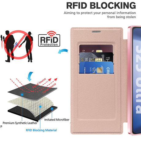 TechSuit Husa de protectie Techsuit SmartMag Book compatibil cu Samsung Galaxy S25 Ultra, Roz – imagine 5