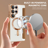 Husa de protectie Techsuit SmartMag Book compatibil cu Samsung Galaxy S25 Ultra, Maro