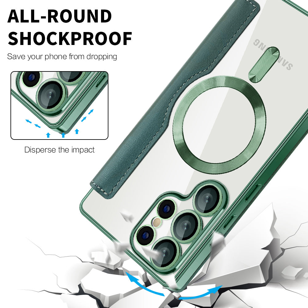 Husa de protectie Techsuit SmartMag Book compatibil cu Samsung Galaxy S25 Ultra, Verde