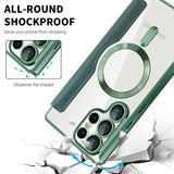Husa de protectie Techsuit SmartMag Book compatibil cu Samsung Galaxy S25 Ultra, Verde