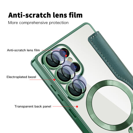 Husa de protectie Techsuit SmartMag Book compatibil cu Samsung Galaxy S25 Ultra, Verde