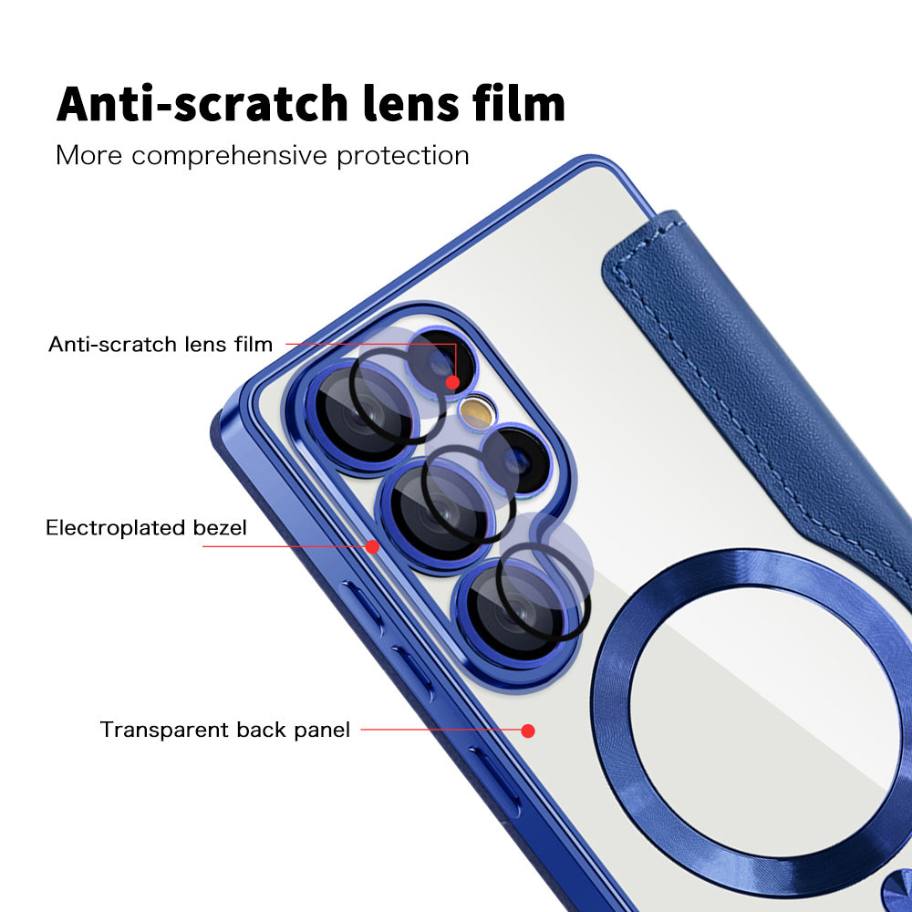 Husa de protectie Techsuit SmartMag Book compatibil cu Samsung Galaxy S25 Ultra, Albastru