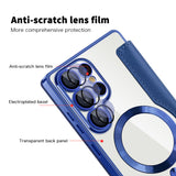 Husa de protectie Techsuit SmartMag Book compatibil cu Samsung Galaxy S25 Ultra, Albastru
