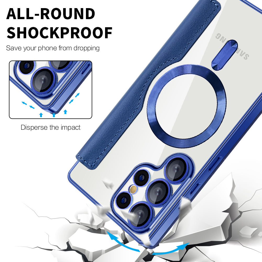 Husa de protectie Techsuit SmartMag Book compatibil cu Samsung Galaxy S25 Ultra, Albastru
