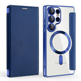 Husa de protectie Techsuit SmartMag Book compatibil cu Samsung Galaxy S25 Ultra, Albastru