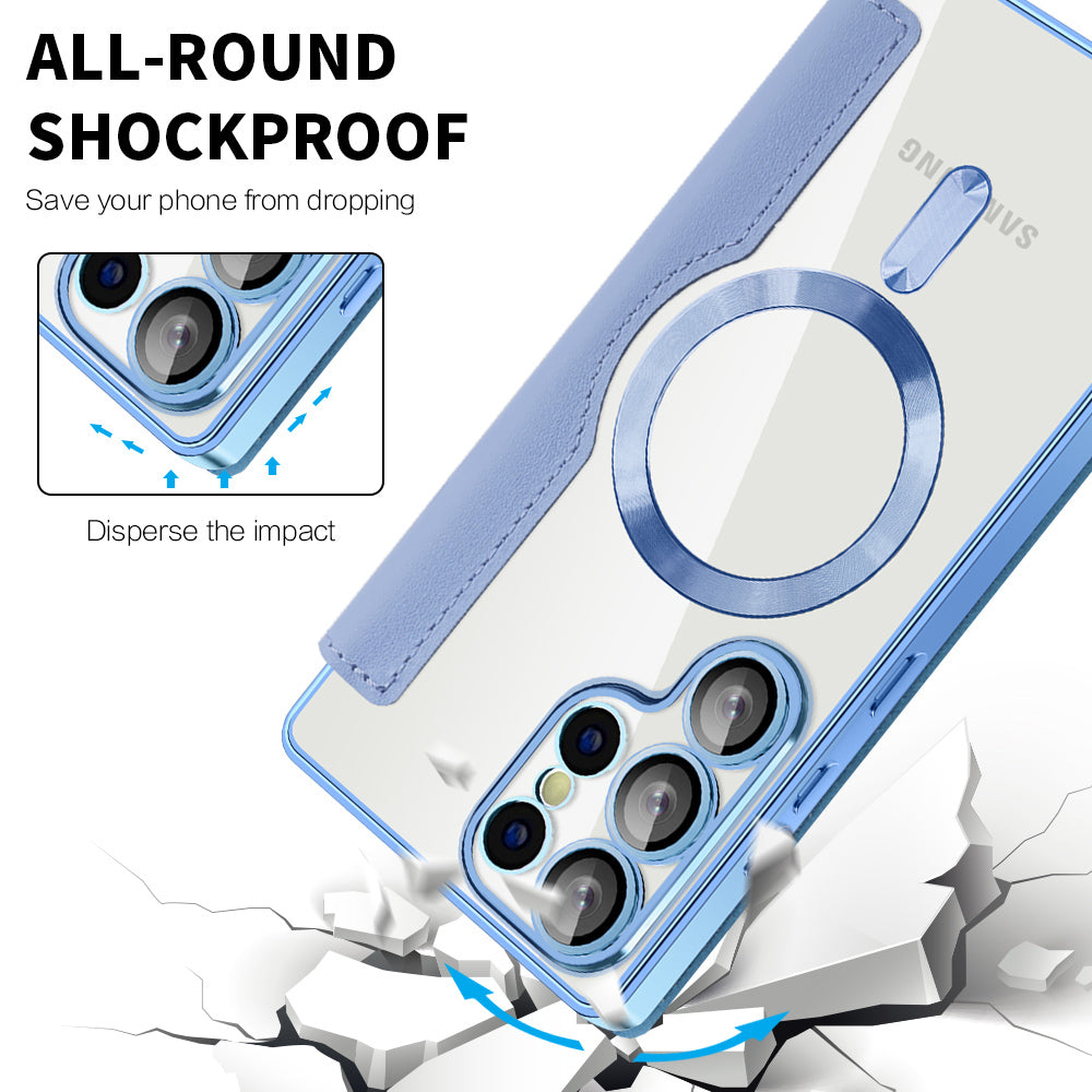 Husa de protectie Techsuit SmartMag Book compatibil cu Samsung Galaxy S25 Ultra, Albastru Deschis