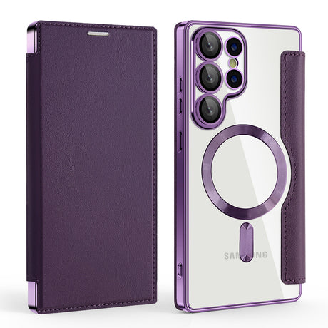 Husa de protectie Techsuit SmartMag Book compatibil cu Samsung Galaxy S25 Ultra, Mov