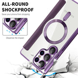 Husa de protectie Techsuit SmartMag Book compatibil cu Samsung Galaxy S25 Ultra, Mov