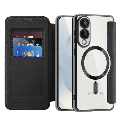 Husa de protectie Techsuit SmartMag Book compatibil cu Samsung Galaxy S25 Edge, Negru