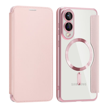 Husa de protectie Techsuit SmartMag Book compatibil cu Samsung Galaxy S25 Edge, Roz