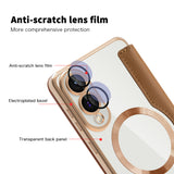 Husa de protectie Techsuit SmartMag Book compatibil cu Samsung Galaxy S25 Edge, Maro