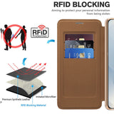 Husa de protectie Techsuit SmartMag Book compatibil cu Samsung Galaxy S25 Edge, Maro
