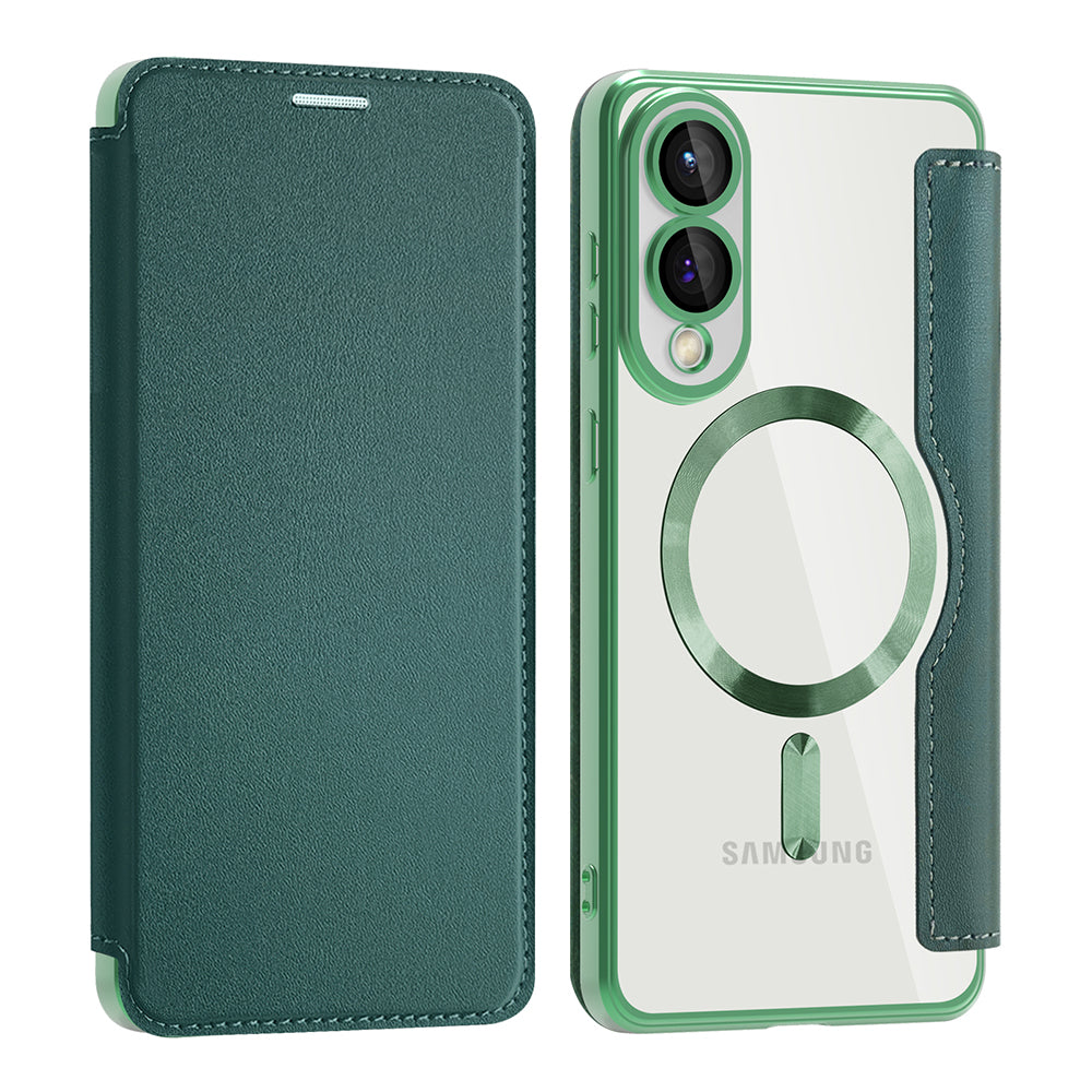 Husa de protectie Techsuit SmartMag Book compatibil cu Samsung Galaxy S25 Edge, Verde