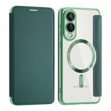 Husa de protectie Techsuit SmartMag Book compatibil cu Samsung Galaxy S25 Edge, Verde