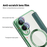 Husa de protectie Techsuit SmartMag Book compatibil cu Samsung Galaxy S25 Edge, Verde