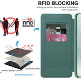 Husa de protectie Techsuit SmartMag Book compatibil cu Samsung Galaxy S25 Edge, Verde