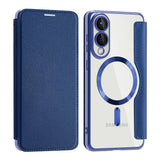 Husa de protectie Techsuit SmartMag Book compatibil cu Samsung Galaxy S25 Edge, Albastru